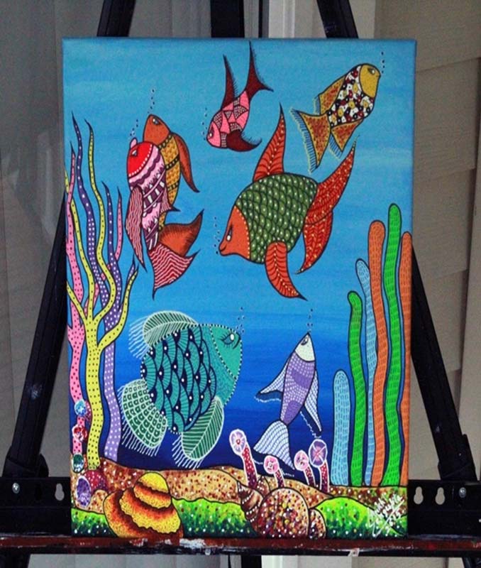 Easy Gond Painting Ideas for Beginners 42