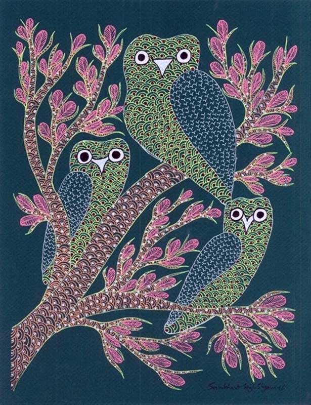 Easy Gond Painting Ideas for Beginners 43