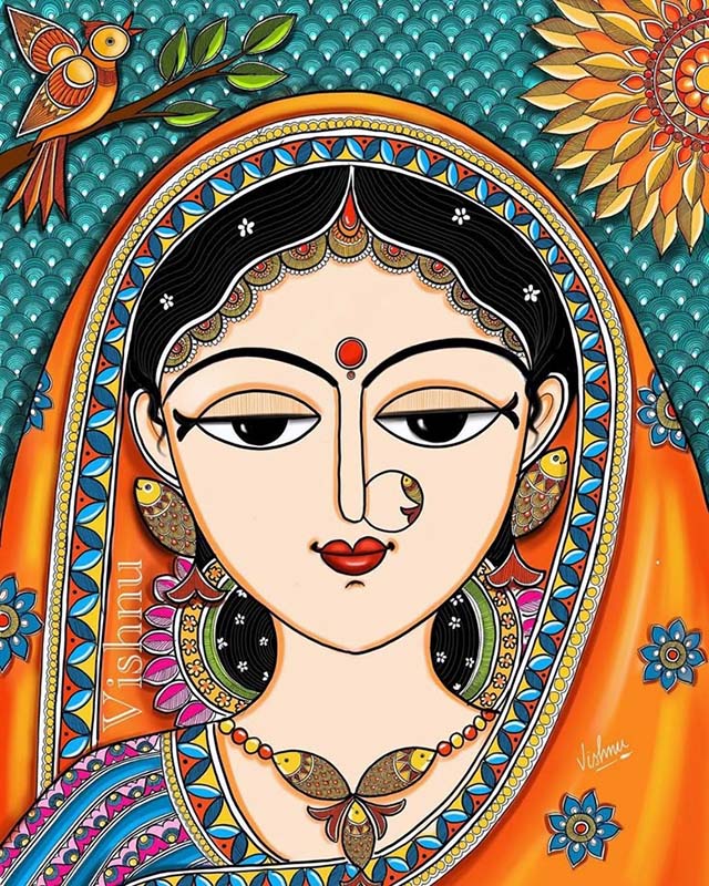 Easy Gond Painting Ideas for Beginners 45