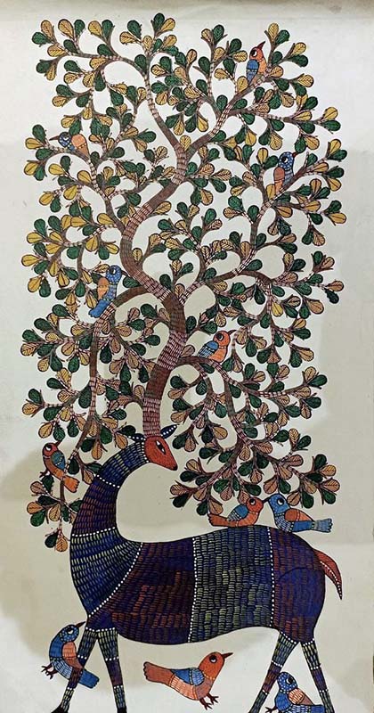 Easy Gond Painting Ideas for Beginners 49