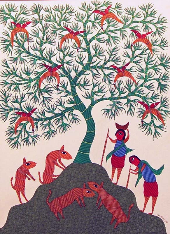 Easy Gond Painting Ideas for Beginners 5
