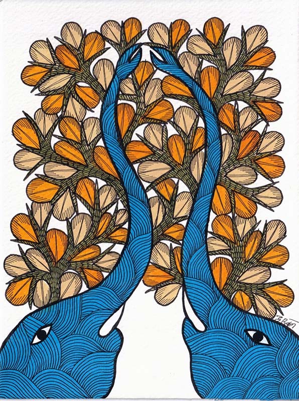 Easy Gond Painting Ideas for Beginners 51