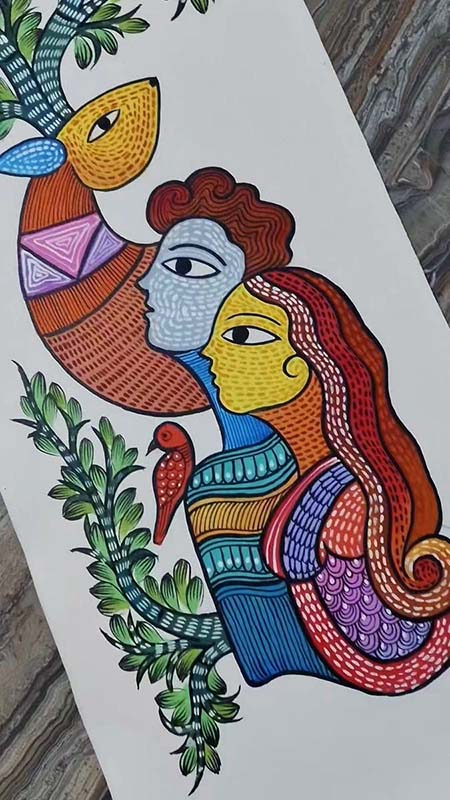 Easy Gond Painting Ideas for Beginners 54