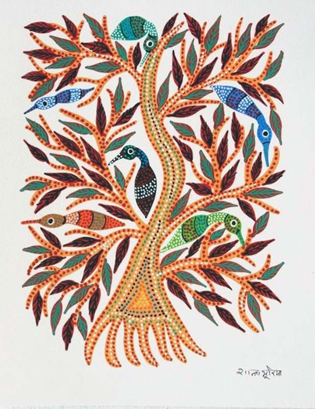 Easy Gond Painting Ideas for Beginners 55