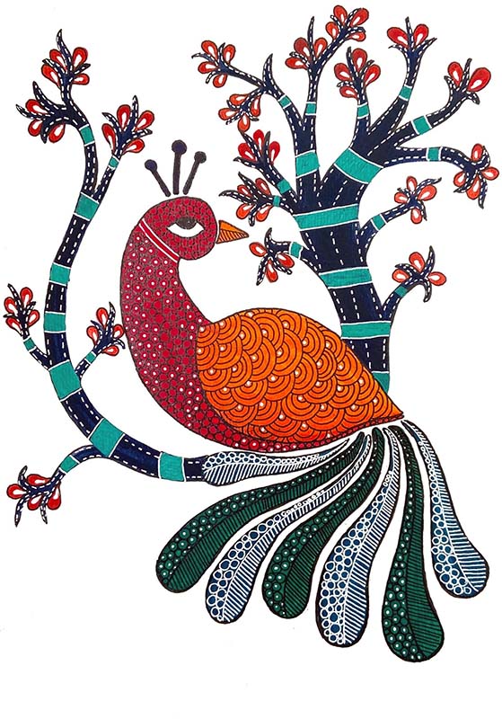Easy Gond Painting Ideas for Beginners 67