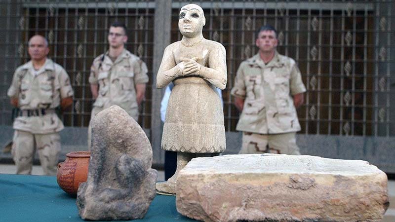 Looted gallery in the National Museum of Iraq