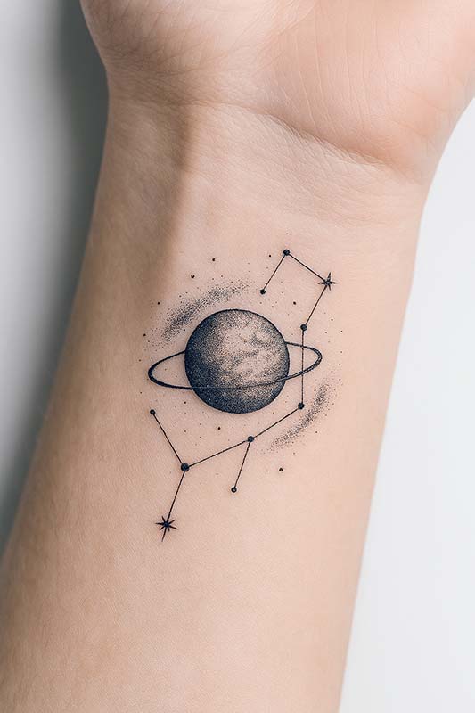 Planet Tattoo Ideas 11