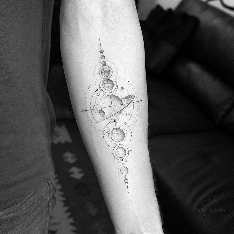 Planet Tattoo Ideas 16