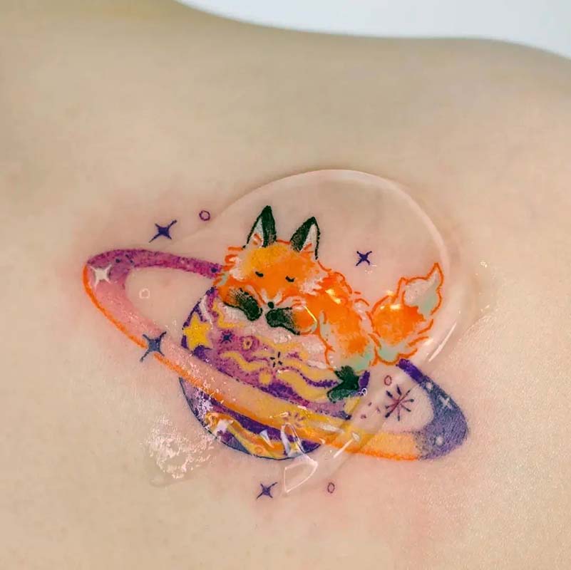 Planet Tattoo Ideas 17