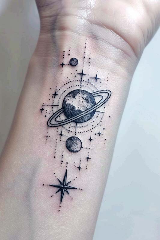 Planet Tattoo Ideas 43