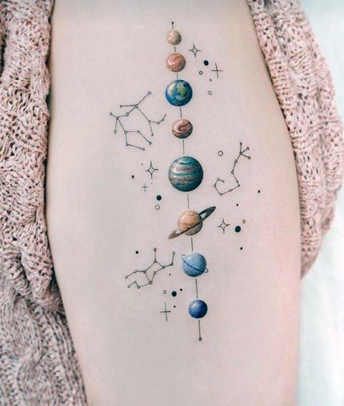 Planet Tattoo Ideas 50