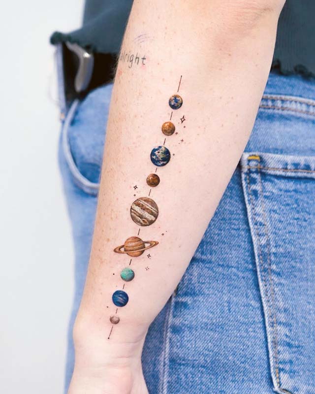 Planet Tattoo Ideas 55