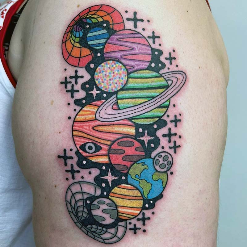 Planet Tattoo Ideas 64