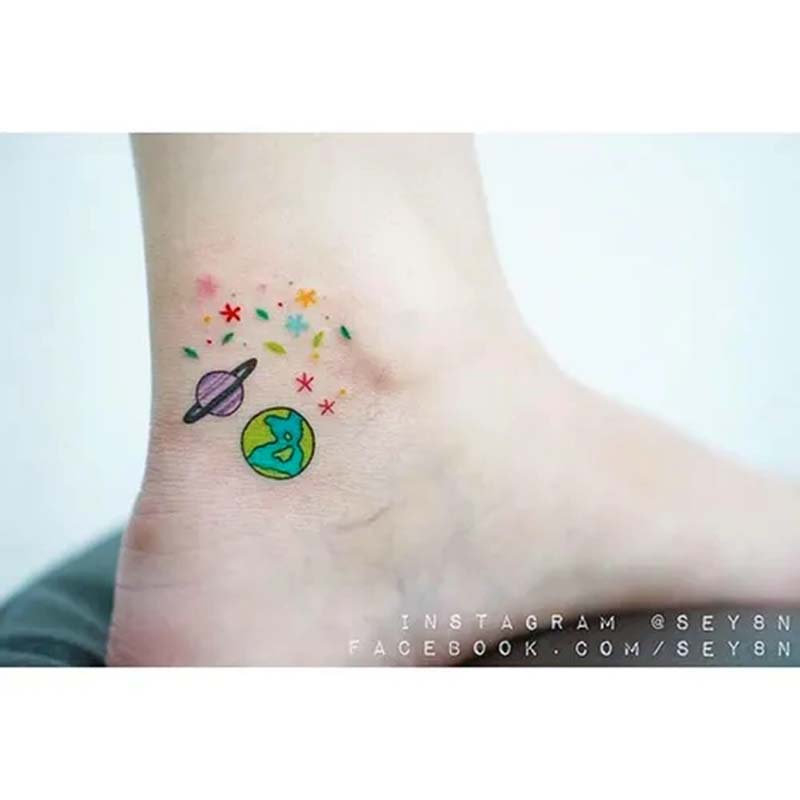 Planet Tattoo Ideas 66