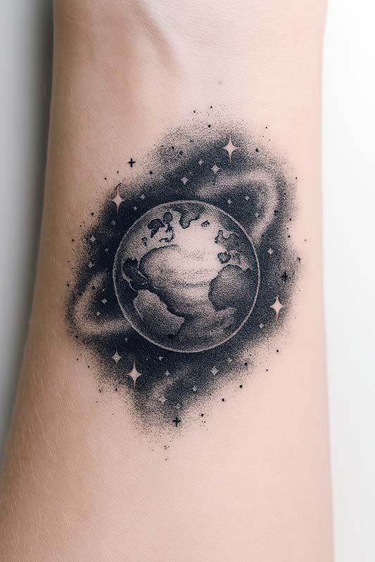 Planet Tattoo Ideas 7