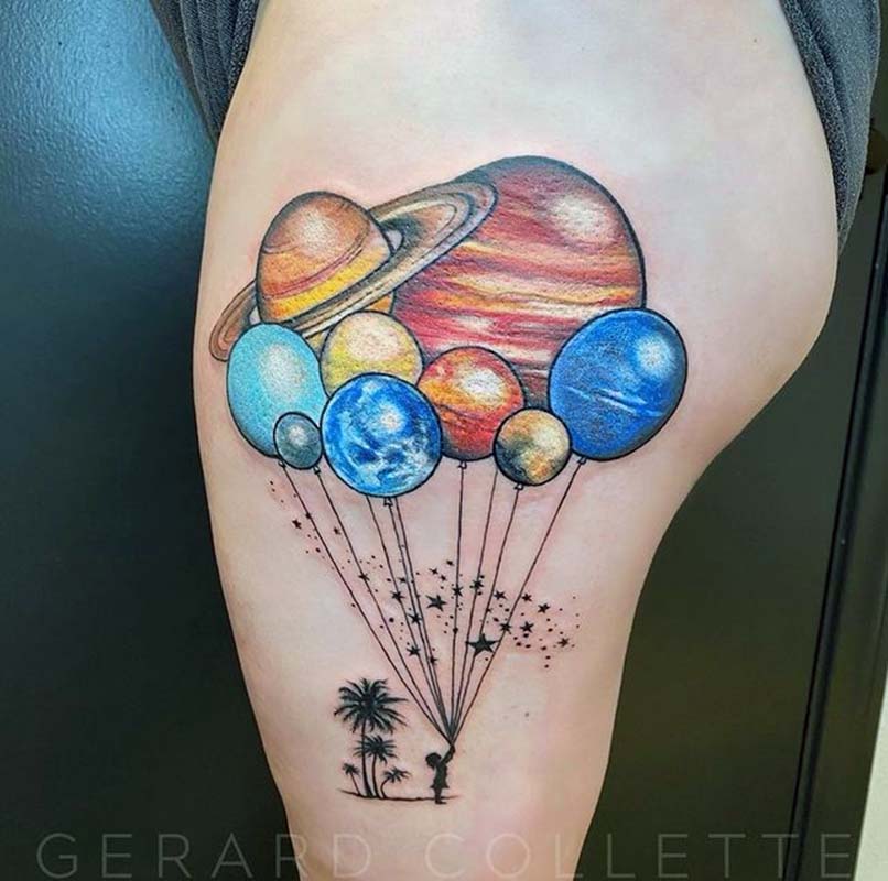 Planet Tattoo Ideas 70