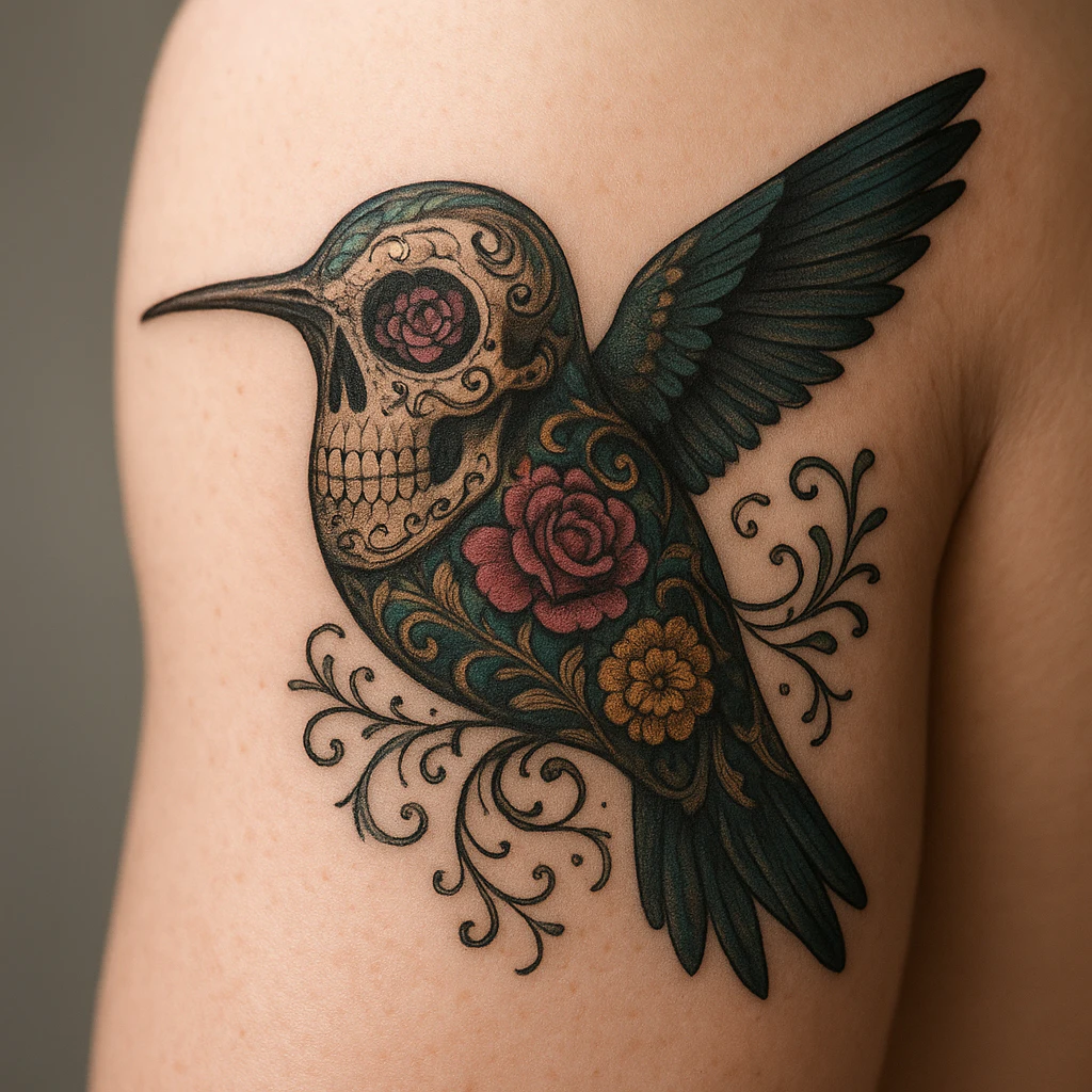 Hummingbird tattoo ideas 44