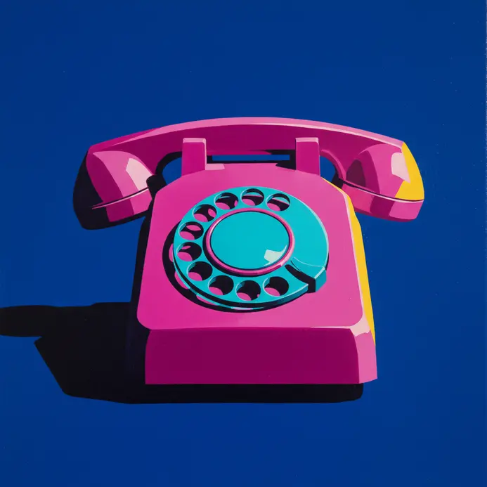 A vibrant consumer product painting isolated on a flat solid background in pop art style