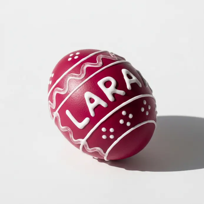 Easter eggs with glue resist designs painted in vibrant colors.