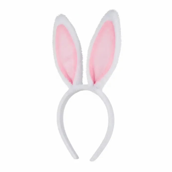Pipe cleaner and felt bunny ears headband for dress-up.
