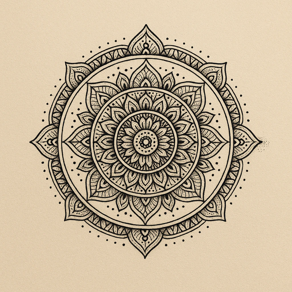 Mandala art demonstrating error correction strategies for beginners.