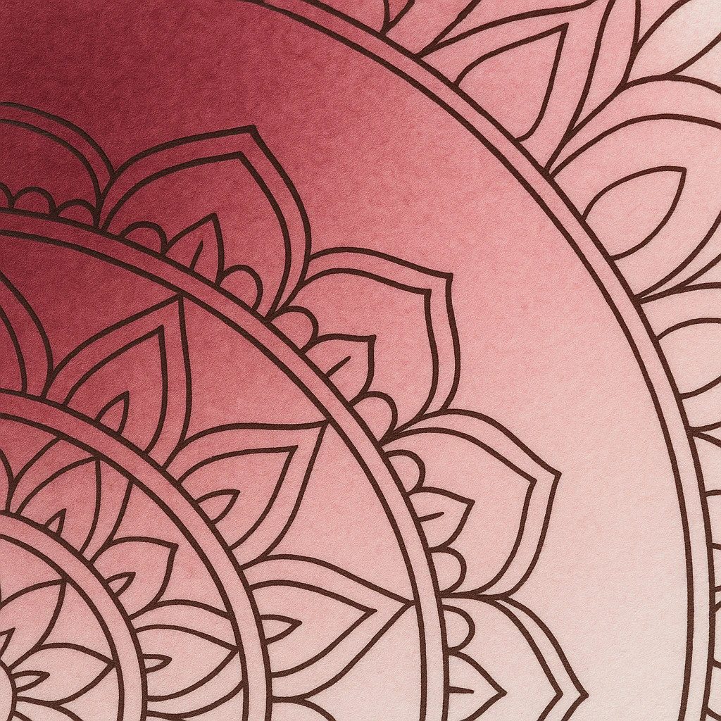 Mandala pattern showing gradient shading with alcohol markers.