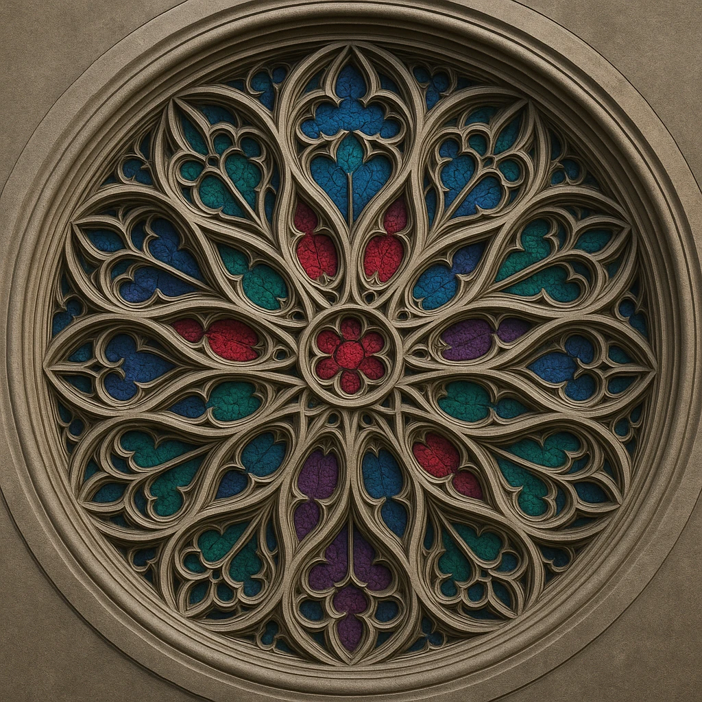 Mandala inspired by architectural elements.