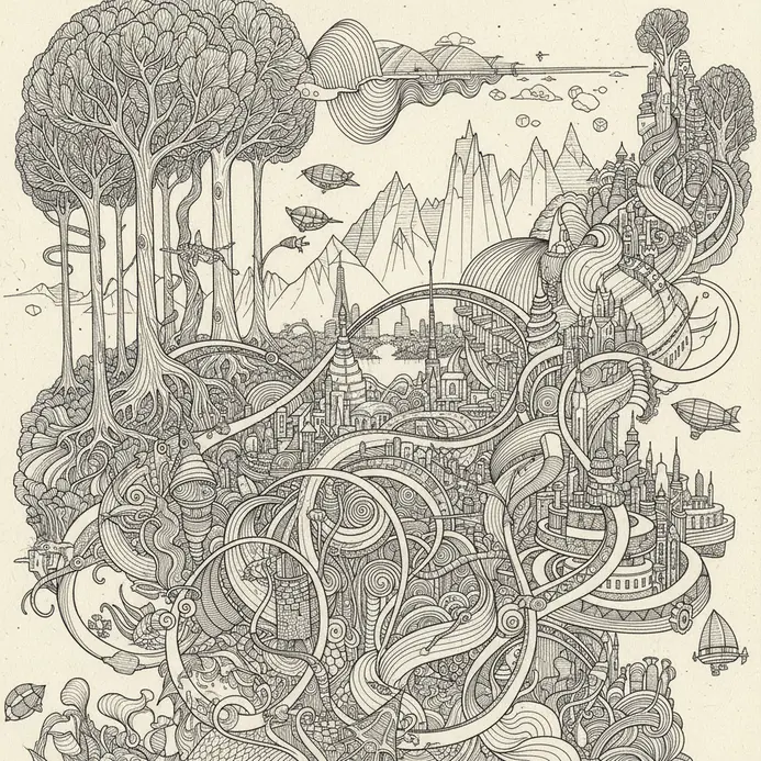 A tonal drawing where stippling techniques transition into fine linear marks.