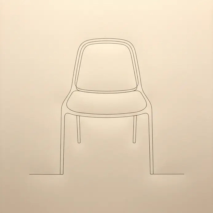 A linear composition where the negative space creates the primary subject.