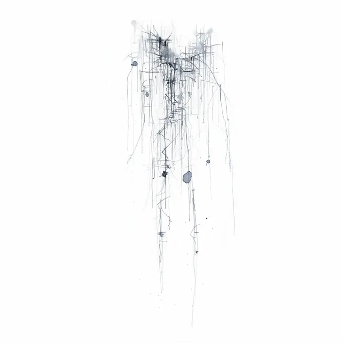 An expressive drawing where the character of the lines conveys a strong emotion.