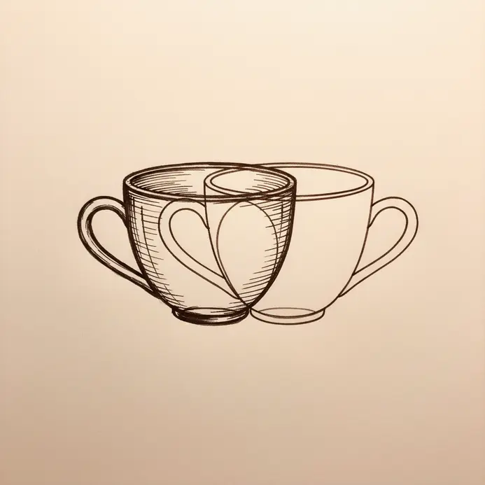 A comparison of line qualities produced by different drawing tools and mediums.