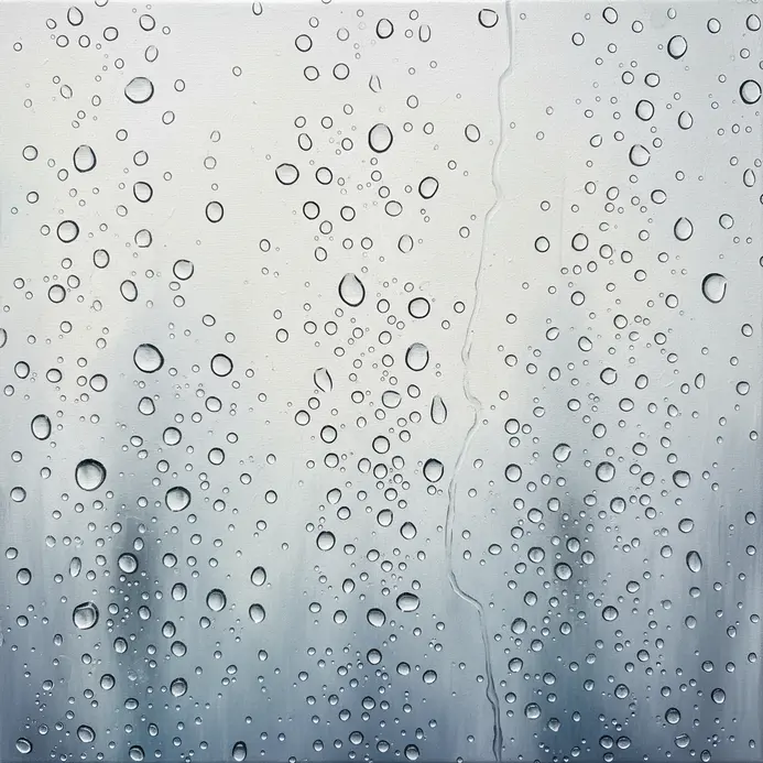 Hyper realistic painting of water effects like ripples droplets or steam