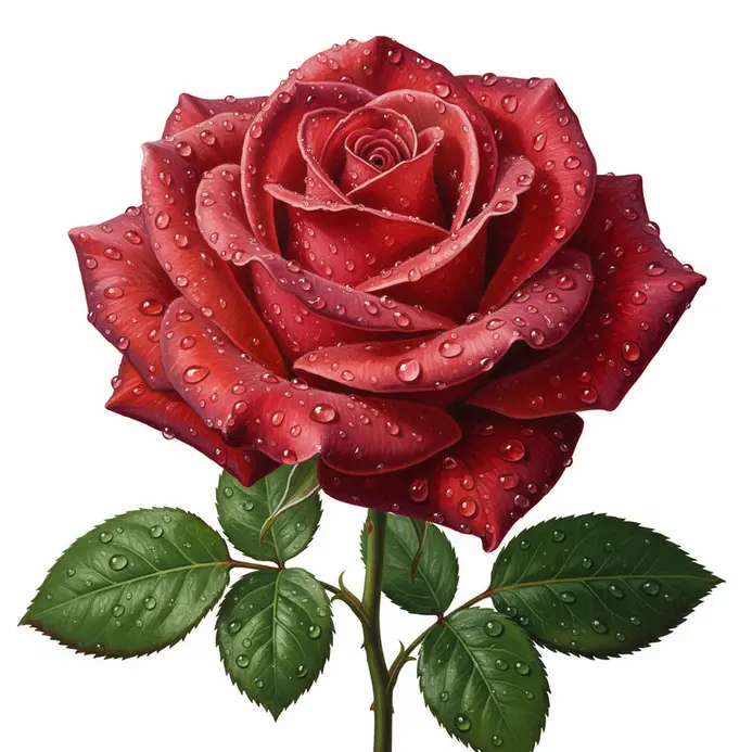 Detailed hyper realistic painting of a flower with transparent petals and delicate veins