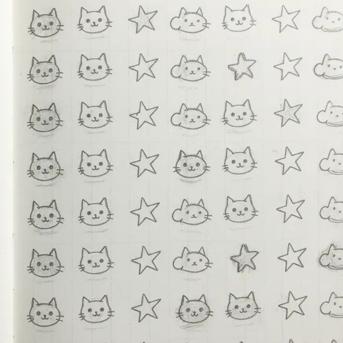 A continuous line drawing of a simple leaf or a pair of glasses.