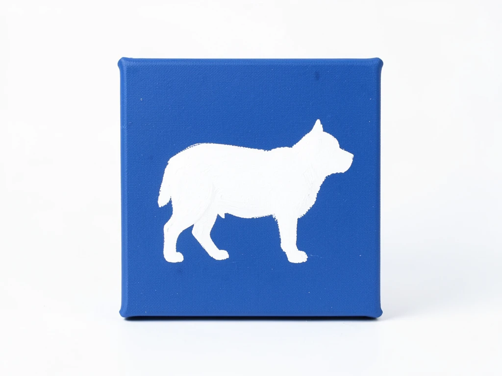 Animal silhouette in black against a bright colorful background