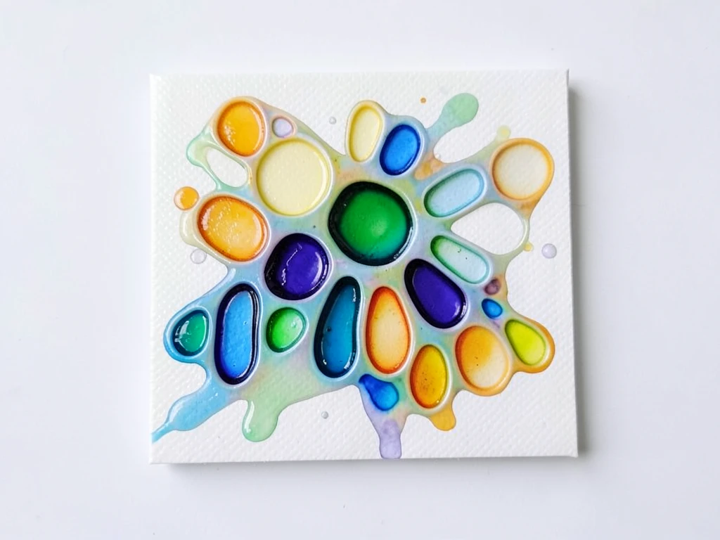 Abstract cellular patterns created with blended alcohol markers