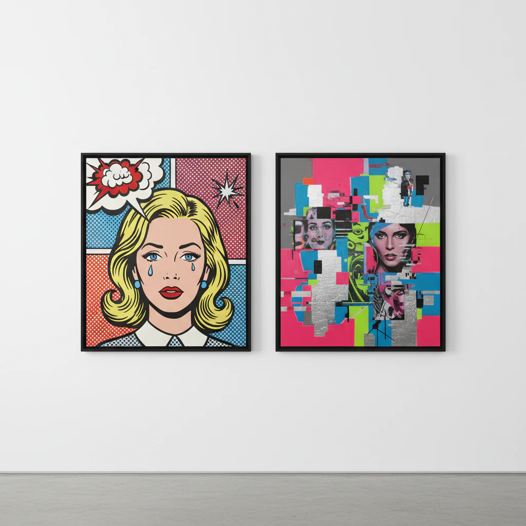 Classic and modern pop art painting 34