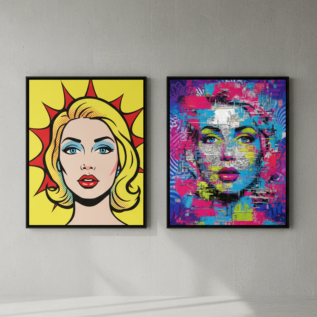 Classic and modern pop art painting 38