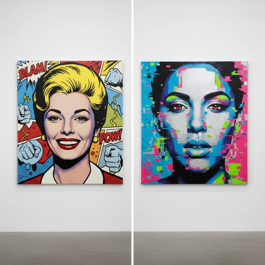 Classic and modern pop art painting 40