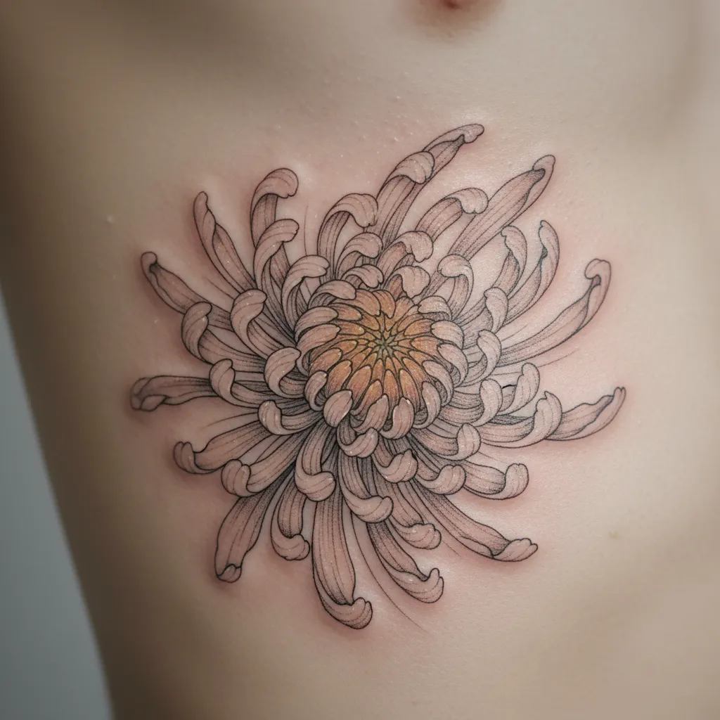Delicate birth flower tattoo 16