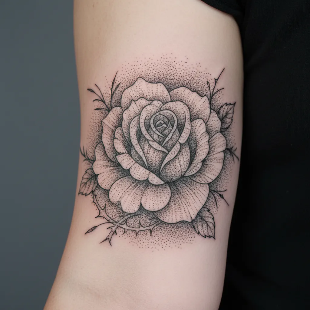 Delicate birth flower tattoo 22