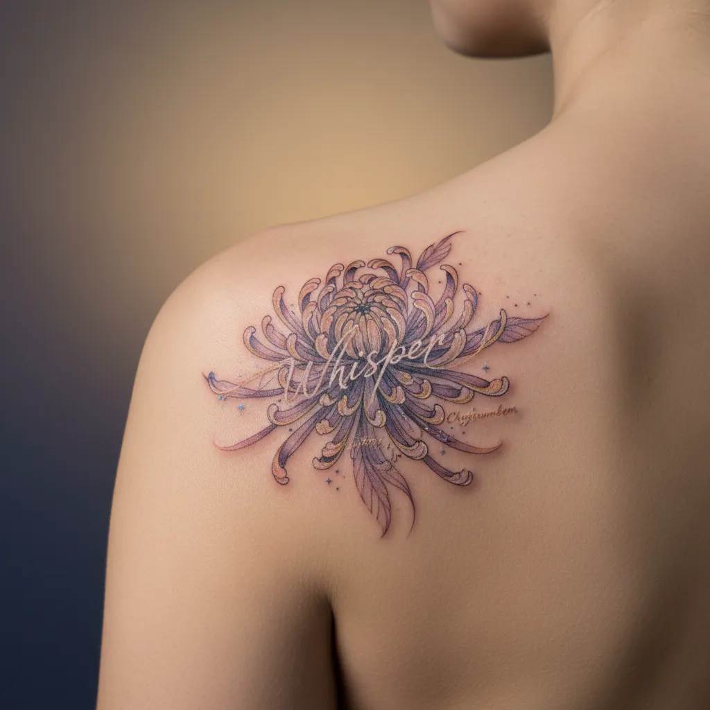 Delicate birth flower tattoo 25