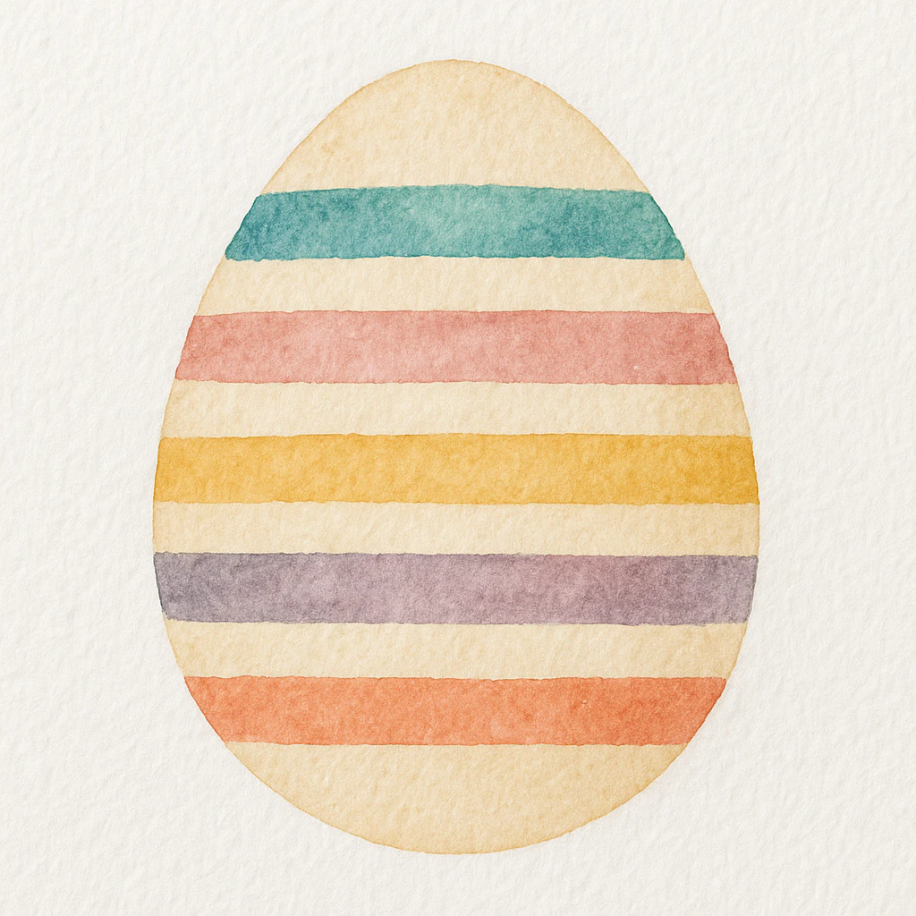Easy Easter watercolor painting idea 23