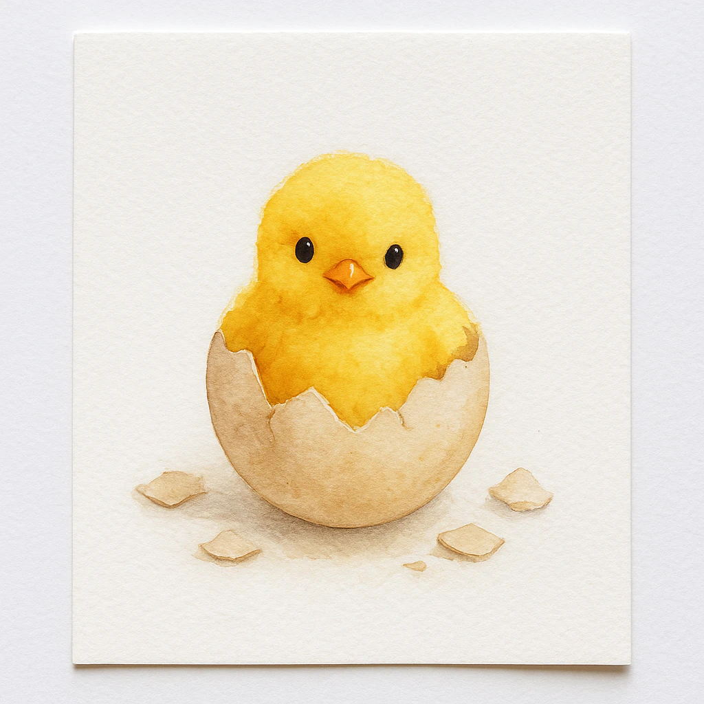 Easy Easter watercolor painting idea 30