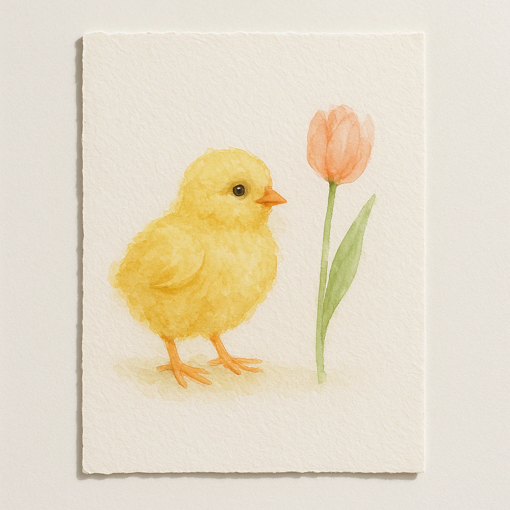 Easy Easter watercolor painting idea 31