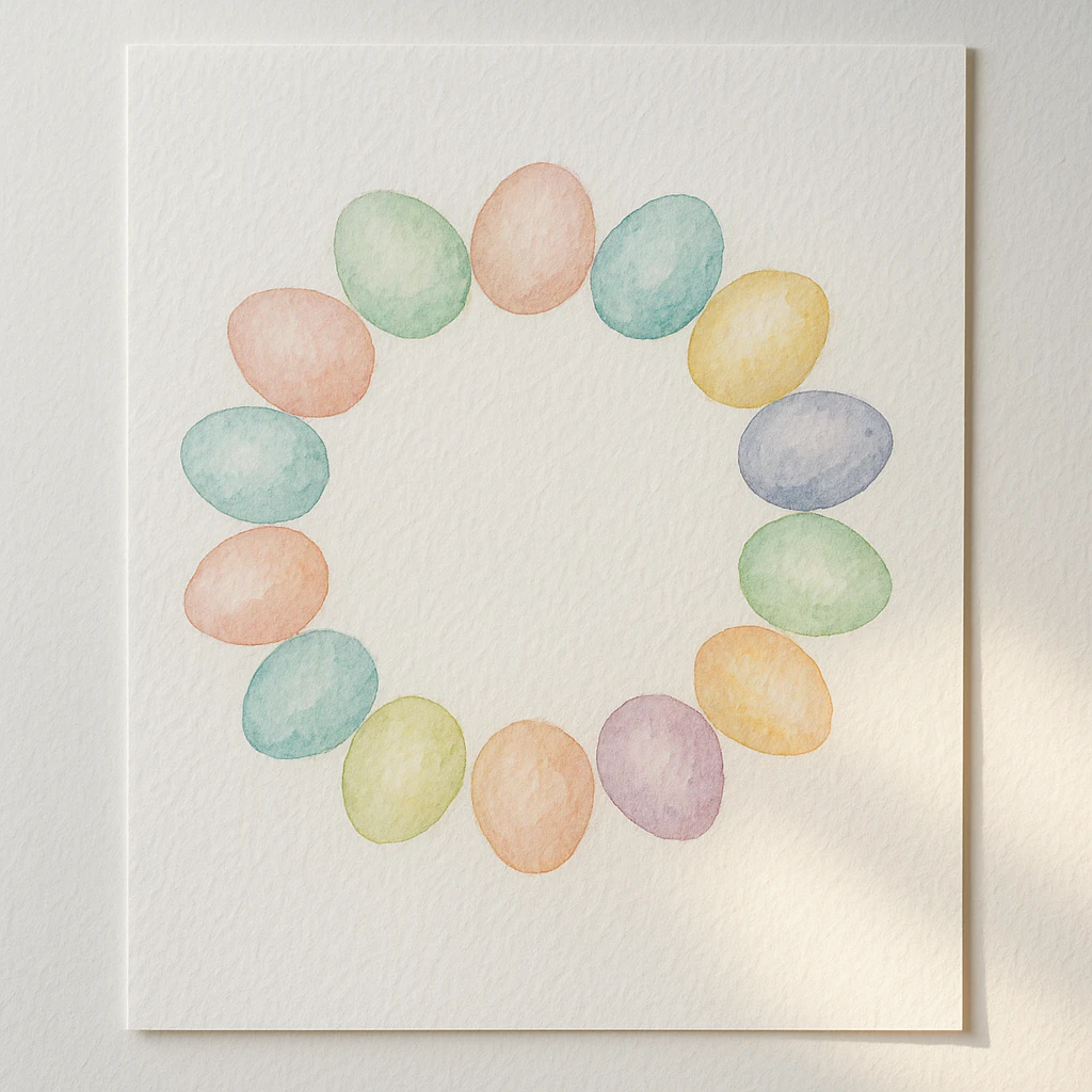 Easy Easter watercolor painting idea 38