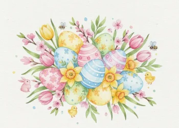 Easy Easter Watercolor Paintings Ideas