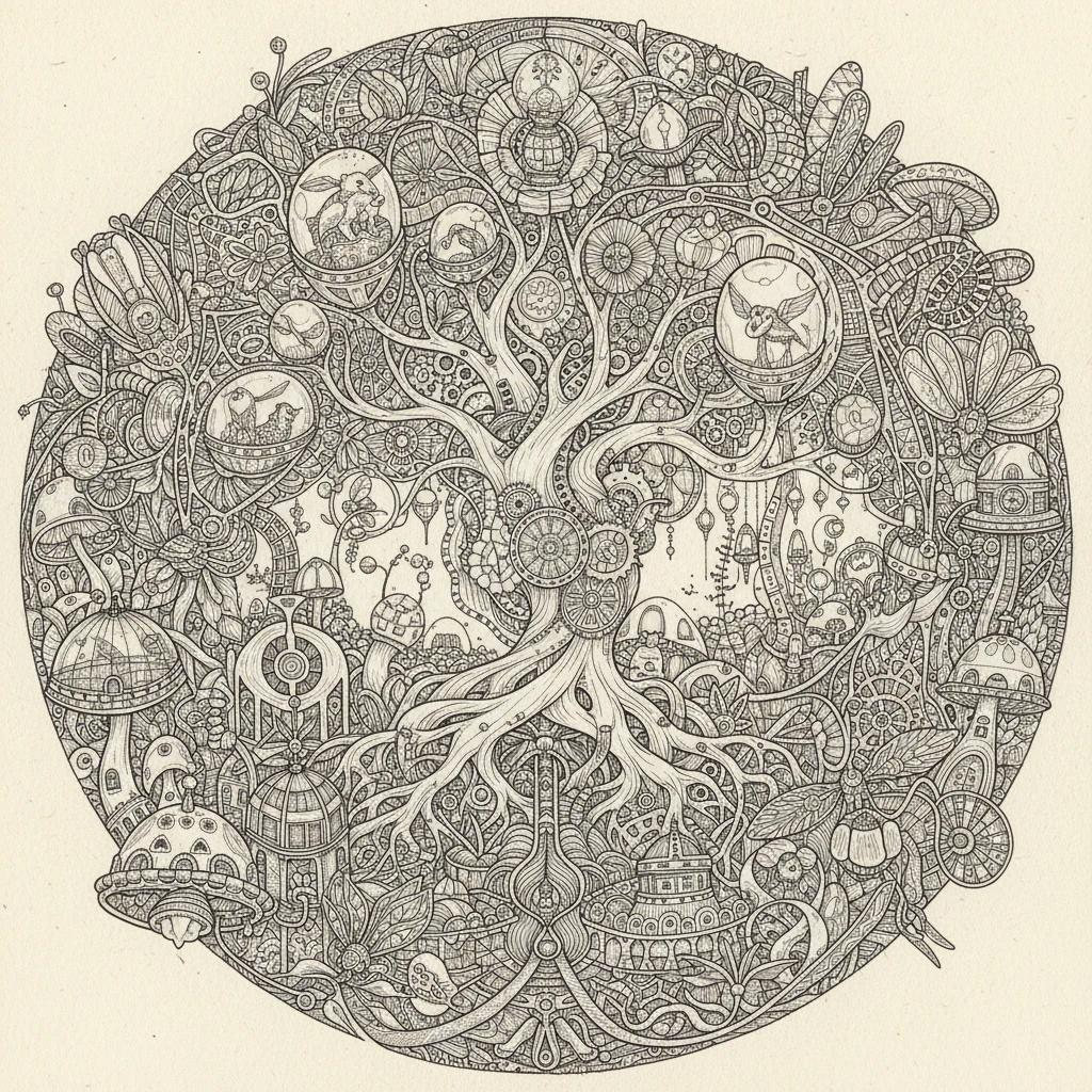 Examples of line drawing art 63