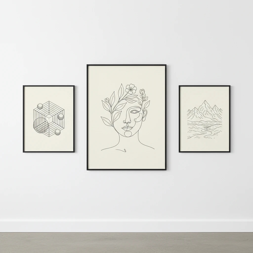 Examples of line drawing art 71