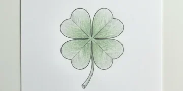 How to Draw a 4 Leaf Clover